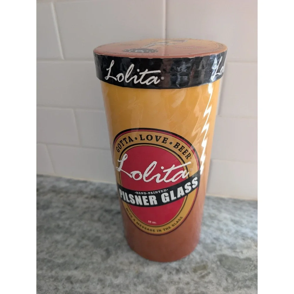Lolita Birthday Girl 22 Oz Hand Painted Pilsner Beer Glass Rhinestones w Box